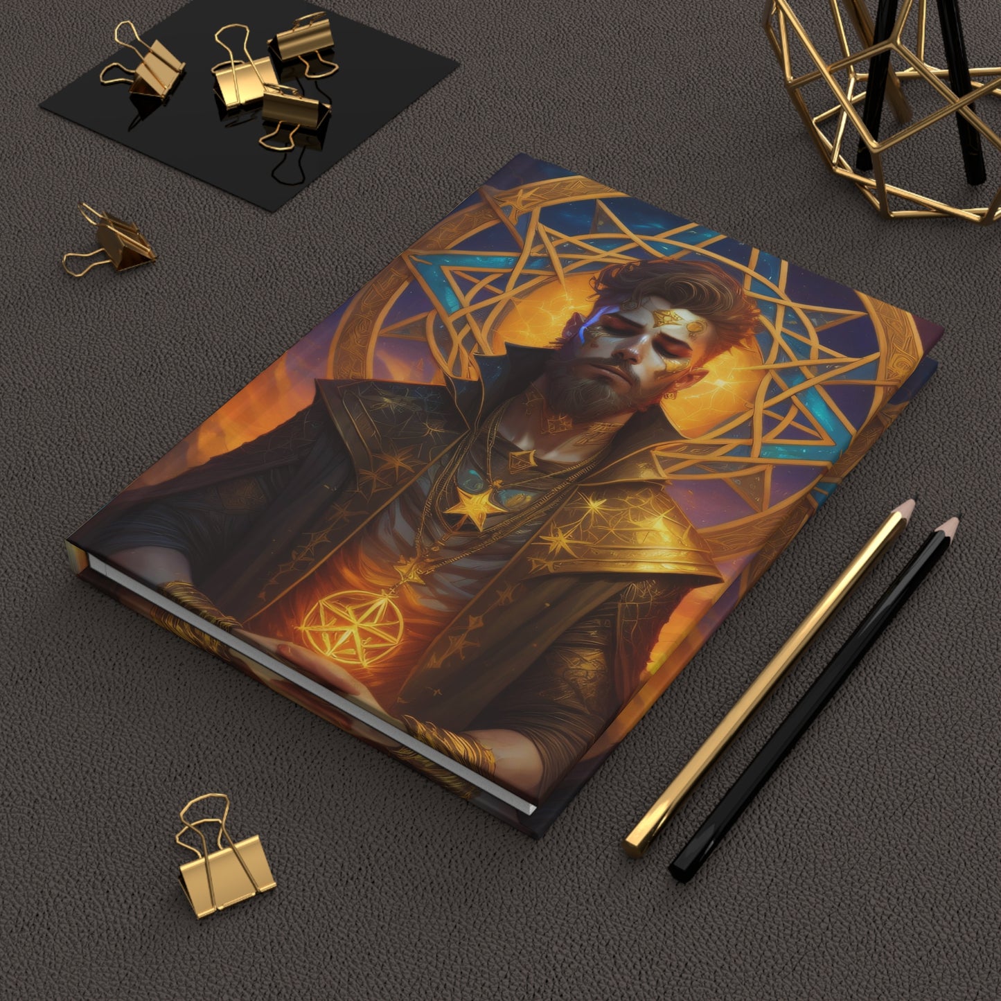 King of Pentacles Hardcover Matte Journal : Tarot Notebook | Tarot Queen Notebook | Divination Journal | Tarot Journal | Tarot Gifts