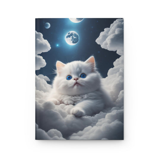Cute Kitten Journal - Blank | Cat Journal | Cat Notebook | Cat Art Journal | White Kitten | Kittens | Chubby Cats