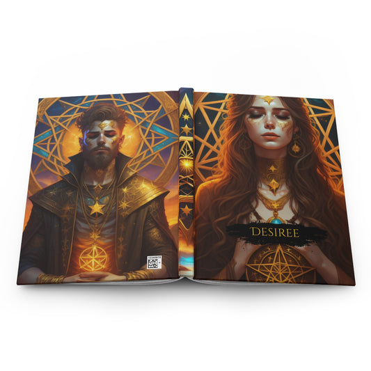 King and Queen of Pentacles Hardcover Matte Journal : Tarot Notebook | Tarot Queen Notebook | Divination Journal | Tarot Journal | Tarot Gifts