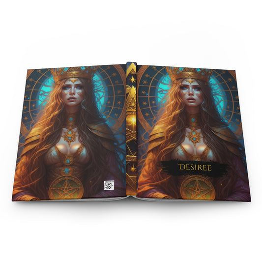 Queen of Pentacles Hardcover Matte Journal : Tarot Notebook | Tarot Queen Notebook | Divination Journal | Tarot Journal | Tarot Gifts