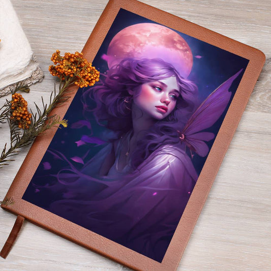 Beautiful Purple Fairy Vegan Leather Journal