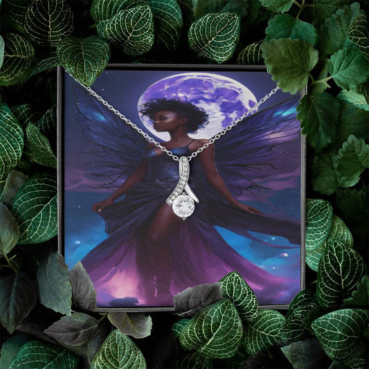 Beautiful Black Fairy Necklace | Romantic Fairy Core Necklace | Fairy Necklace | Gifts for Her | Fairy Gifts |