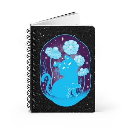 Fairy Core Witchy Luna Cat Spiral Bound 5x7 Rule Lined Journal  | Witch Notebook | Witchy Notebook | Witchy Journal | Witch