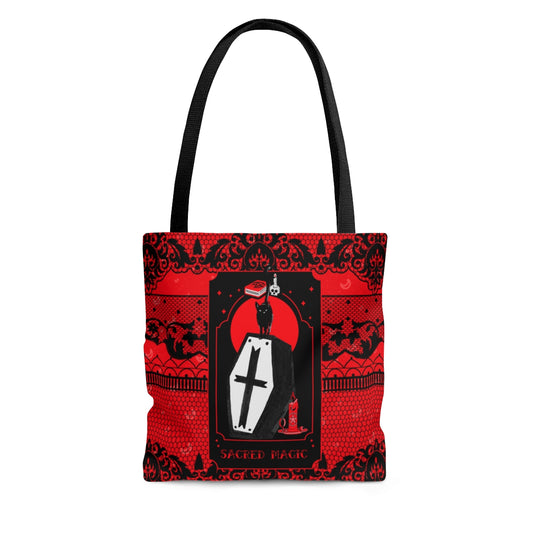 Gothic Rockabilly Till Death Tote Bag  |  Gothic Bag | Vampire Tote Bag  | Vamp Bag  | Vampire Purse  | Vampy Bag