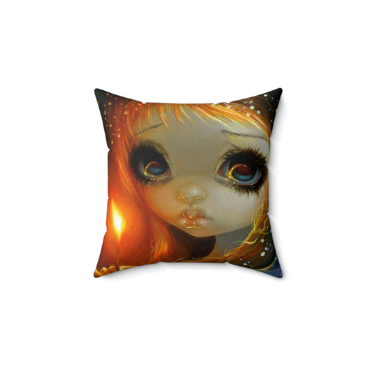 Cottage Core Candlelight Spun Polyester Square Pillow