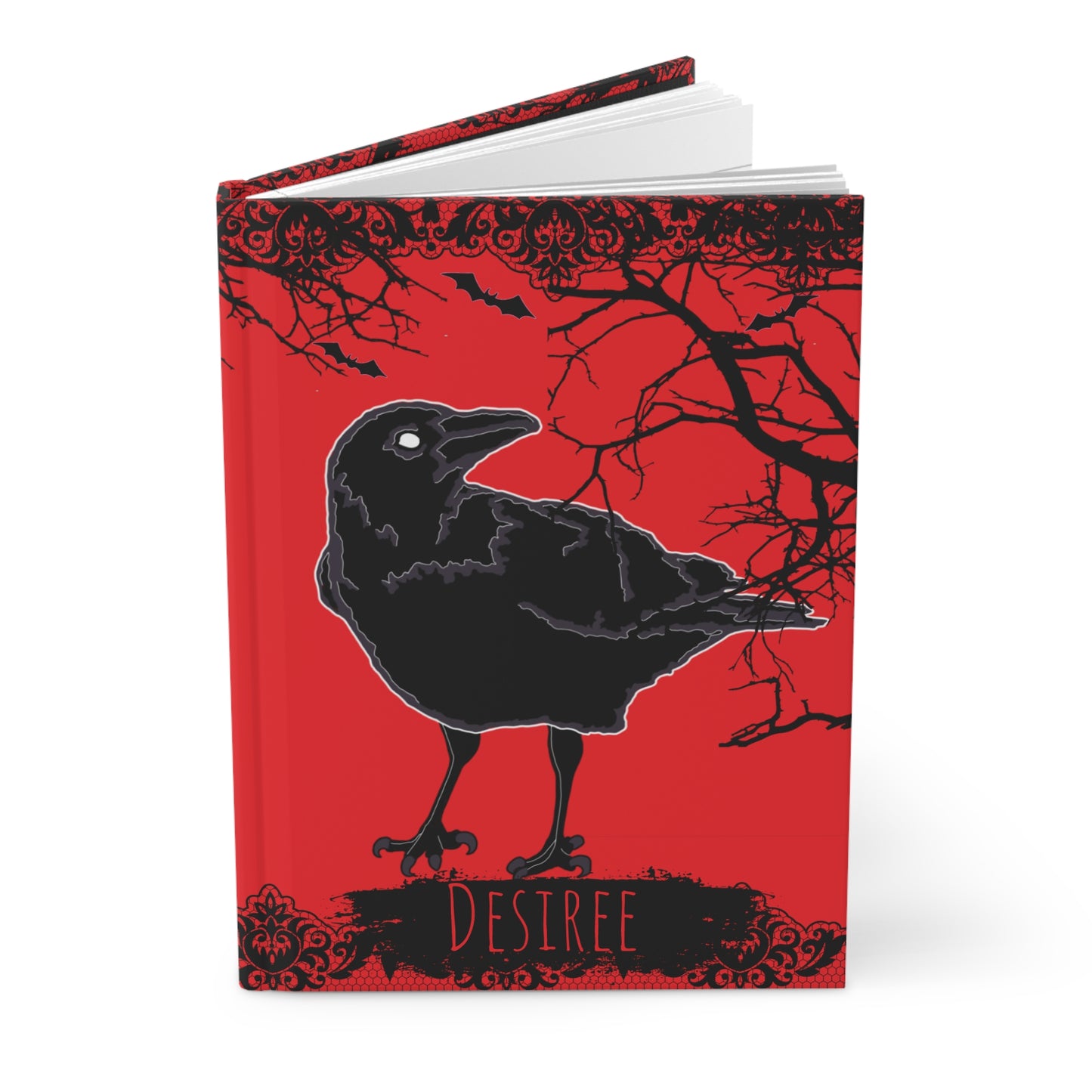 Quoth the Raven Nevermore Hardcover Matte Journal  | Gothic Notebook | Goth Journal | Raven Journal | Bird Journal