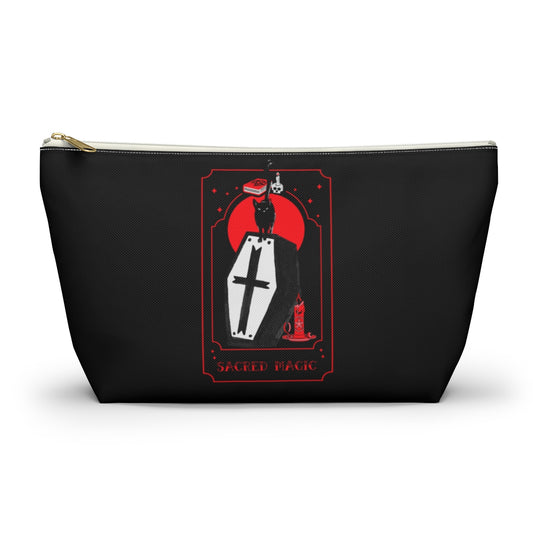 Till Death Gothic Witchy Makeup Bag- Halloween Pouch-  Witchy Pouch- Witchy Makeup Bag- Creepy Makeup Bag, Halloween Travel Bag Spooky Pouch