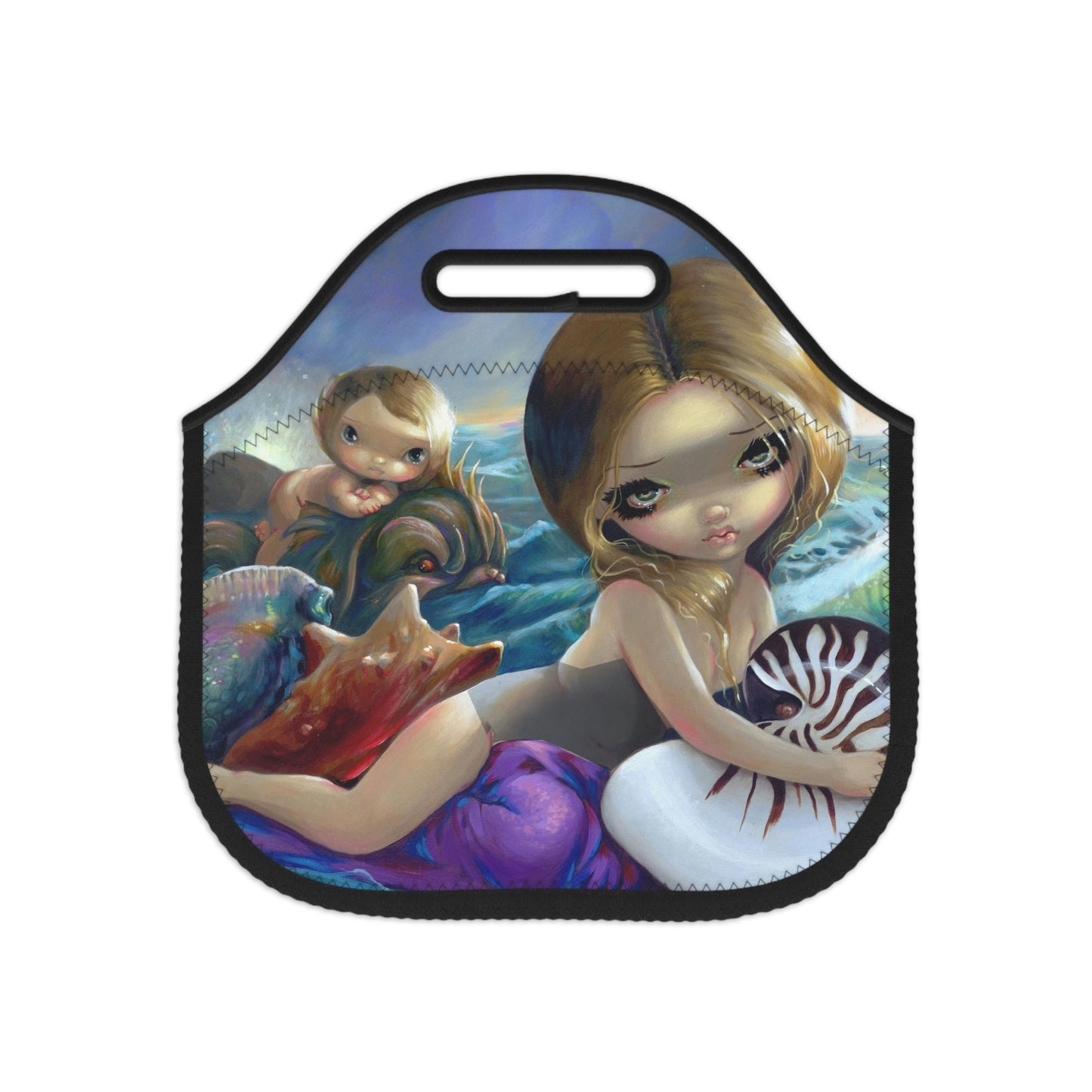 Sirens Song Neoprene Lunch Bag  | Lunch Box for Adults | Witchy Lunch Box | Witch Lunch Bag | Witchy Lunch Box | Witchcore