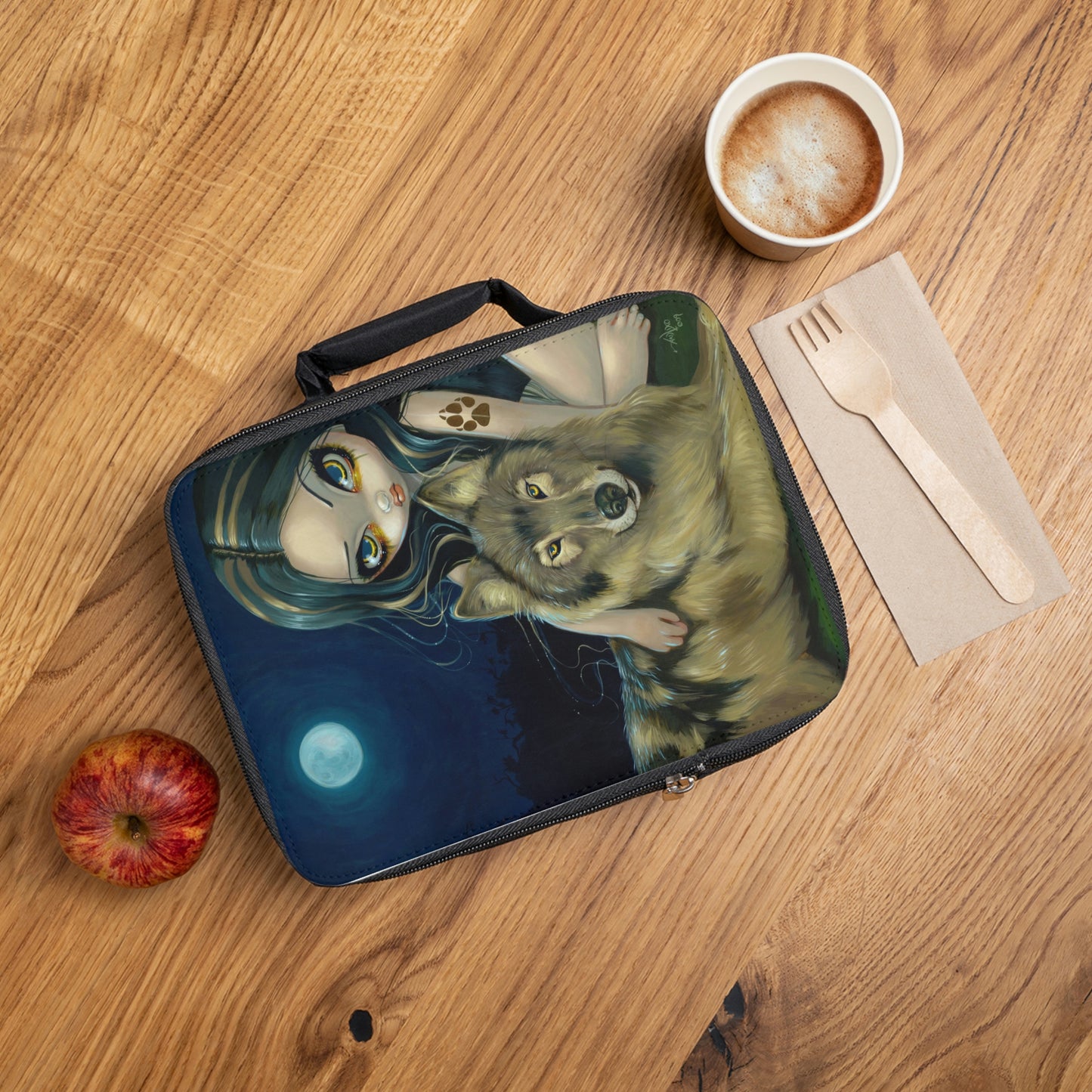 Wolf Moon Lunch Bag  | Lunch Box for Adults | Fairycore Lunch Box | Fairy Lunch Bag | Witchy Lunch Box | Faeriecore