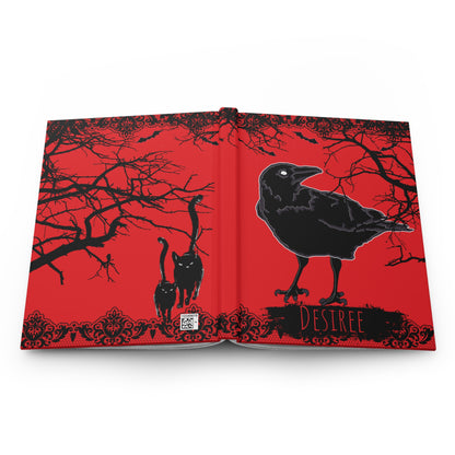 Quoth the Raven Nevermore Hardcover Matte Journal  | Gothic Notebook | Goth Journal | Raven Journal | Bird Journal