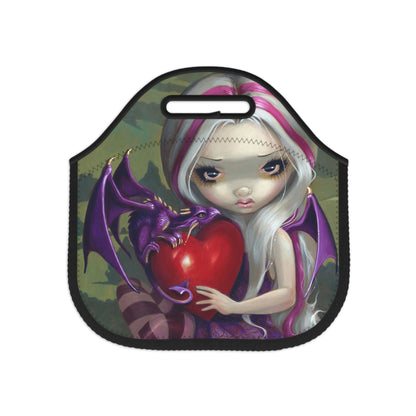 Dragon and Fairy Neoprene Lunch Bag  | Lunch Box for Adults | Witchy Lunch Box | Witch Lunch Bag | Witchy Lunch Box | Witchcore