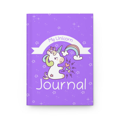 Magical Unicorn Little Girl Hardcover Matte Journal :  Unicorn Journal|  Rainbow Journal|  Little Girl Journal Journal  |