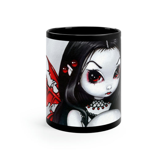 Gothic Fairy 11oz Black Mug  |  Witch Mug | Witchy Mug | Fairy Mug | Witchcraft Mug | Gothic Mug