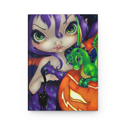 Pumpkin Queen Halloween Dragon Hardcover Matte Journal 75 Lined Pages : Witch Notebook  |  Witchy Notebook  |  Witchy Journal  |